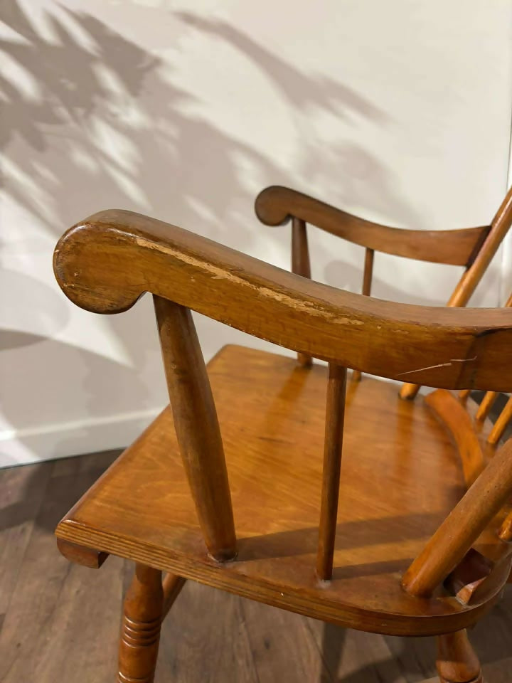 Contemporary Spindle Back Beech Rocking Chairx