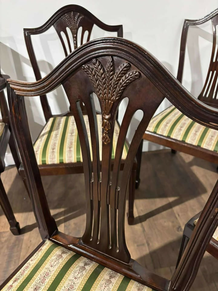 Set of Six Reproduction Mahogany Dining Chairs