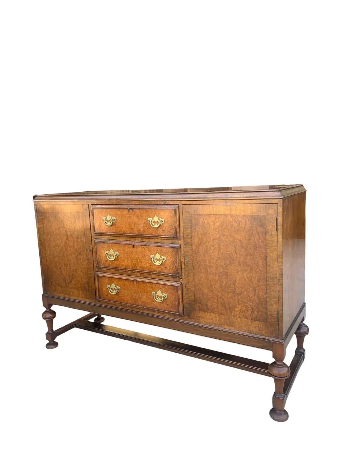 Art Deco period Georgian revival Walnut sideboard cabinet