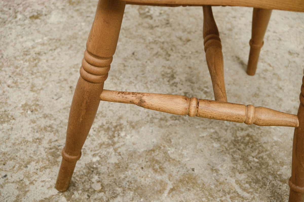 6 Rustic Farmhouse Dining Chairs - Beech - Etak Riahc