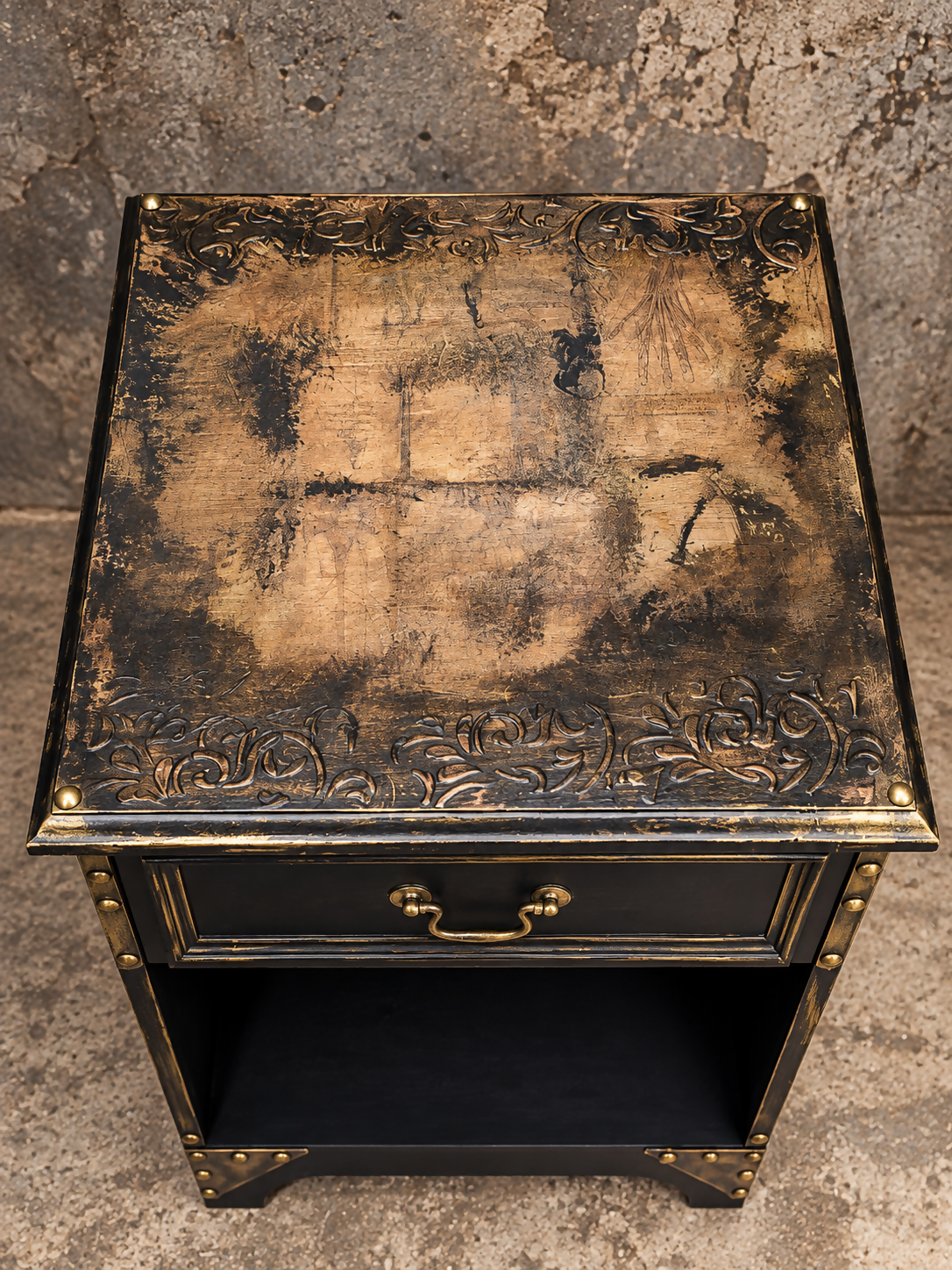 Upcycled Vintage Bedside Cabinet – Industrial Style, Hand-Finished & Unique