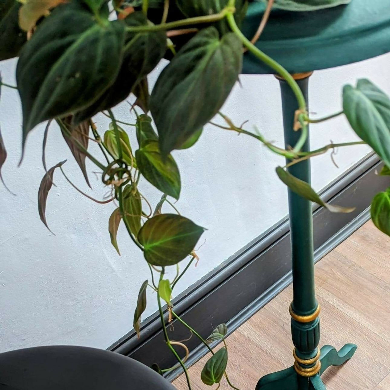 Green upcycled vintage plant stand-SOLD OUT!