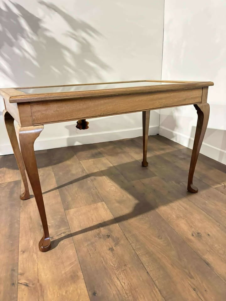 Vintage Glazed Bijouterie Display Table on Cabriole Supports