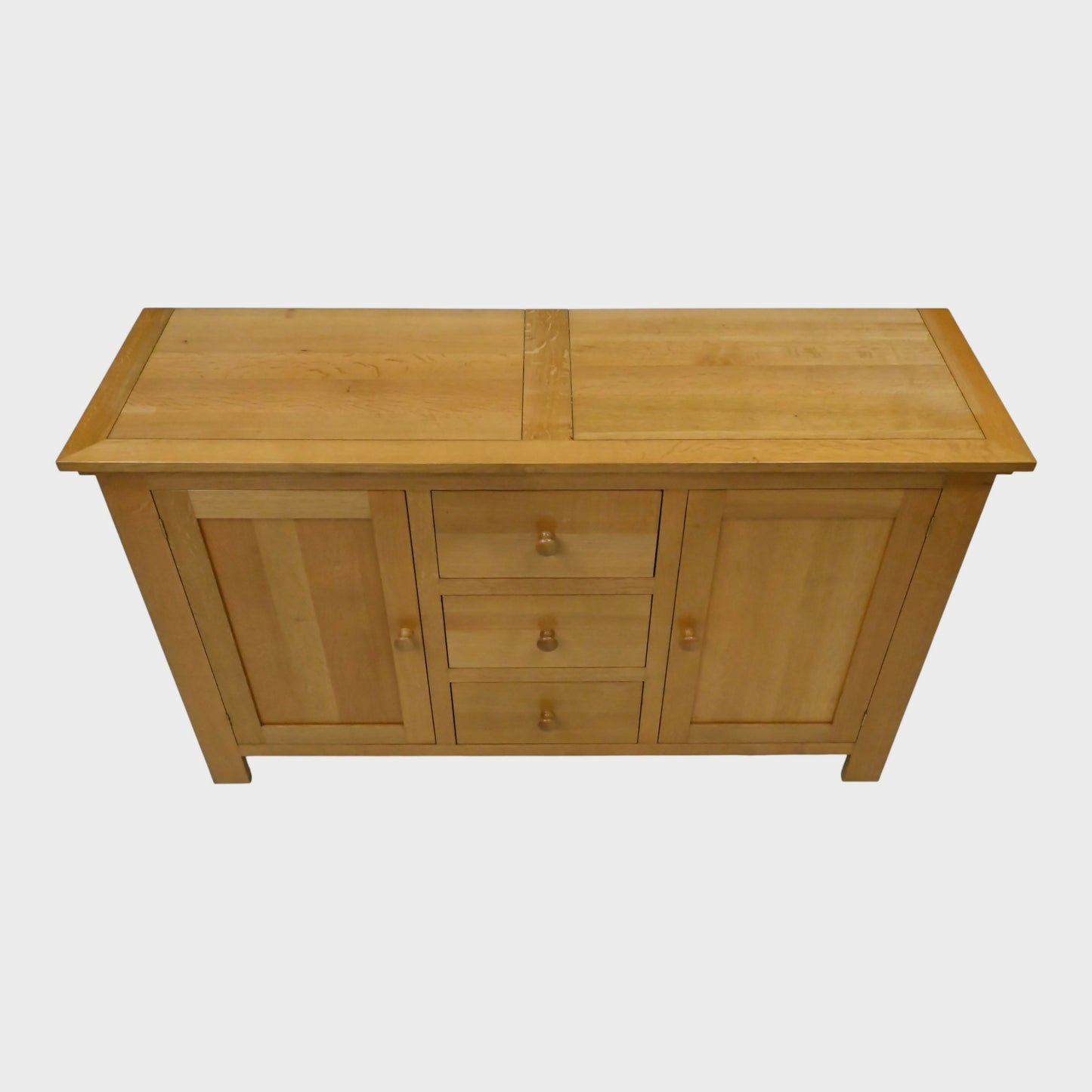 Light Oak Sideboard 2 Cupboards 3 Central Drawers Shelves FREE UK Delivery*. SBR10990/0110E