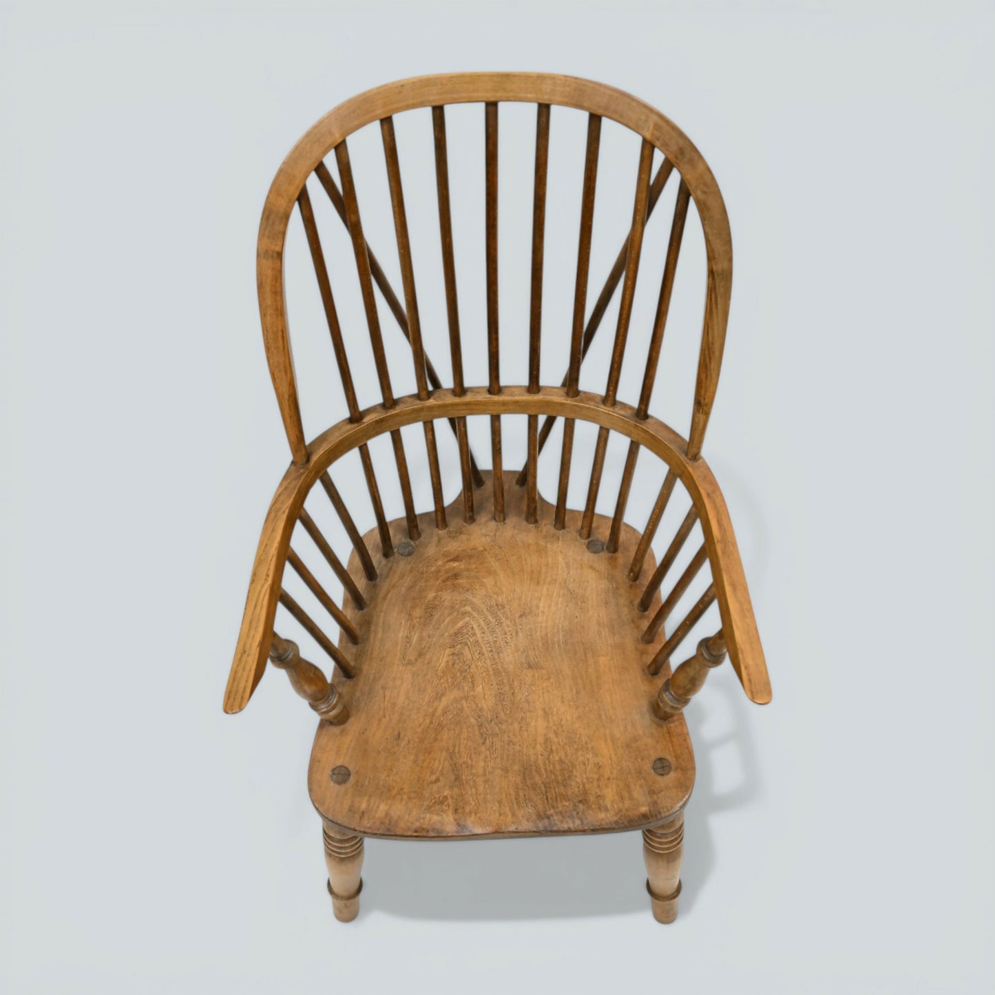Stick Back Windsor Chair Elm and Beech Antique Bow Back Carver FREE UK Delivery*