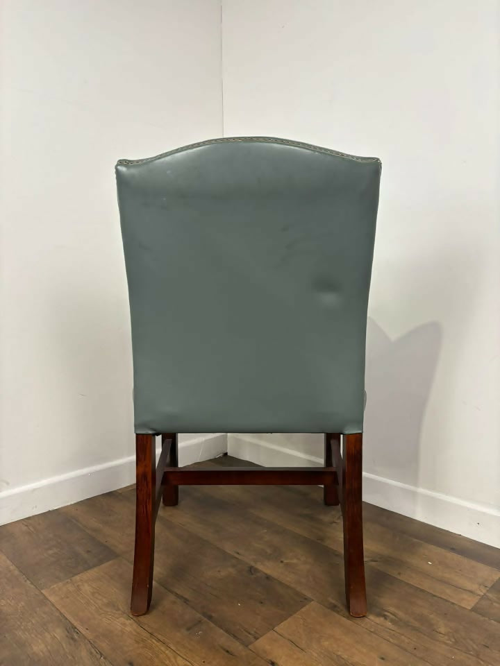 Classic Gainsborough Chair in Duck Egg Leather