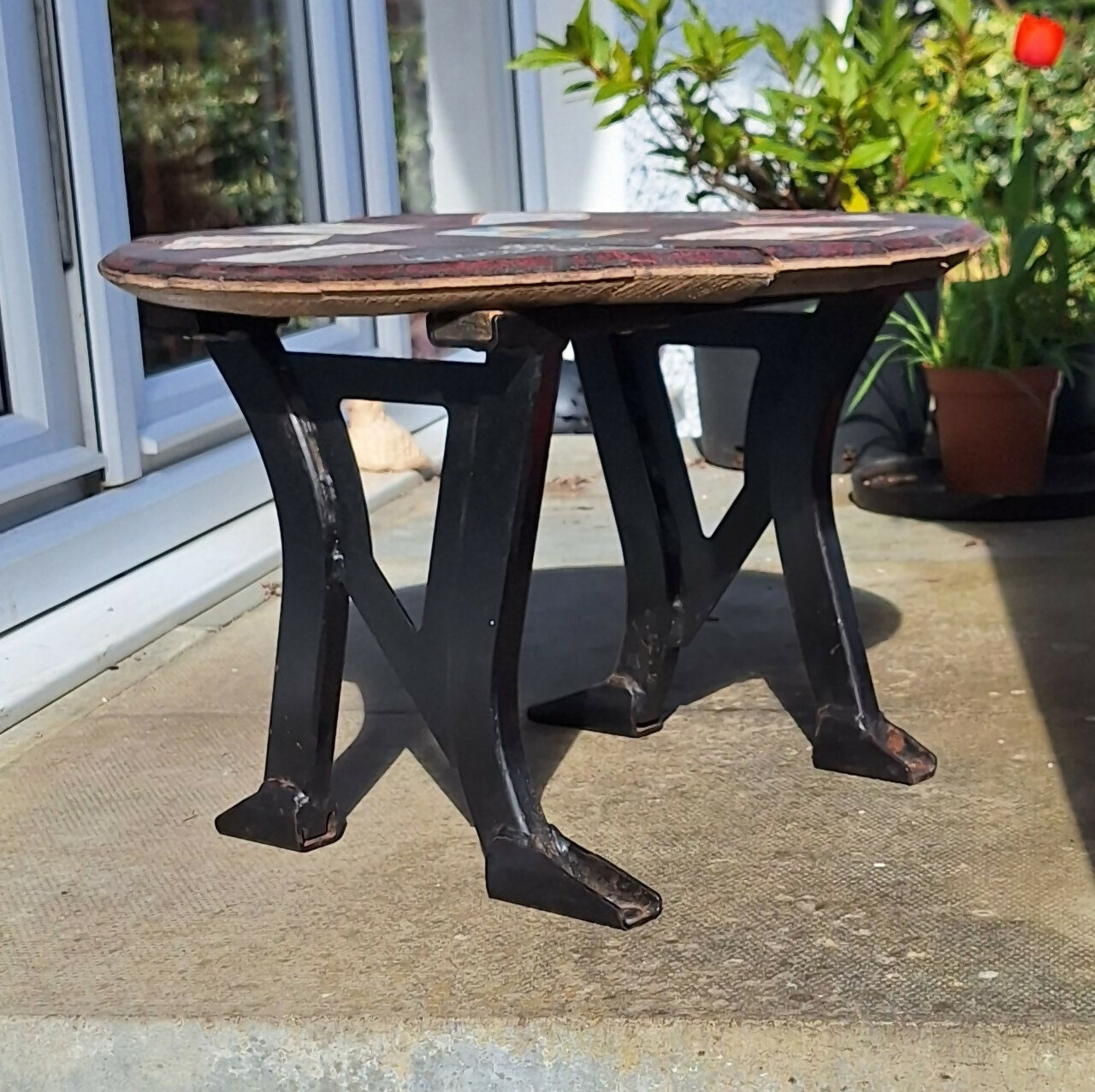 “Ambulance Legs” Whisky Barrel Top Coffee Table