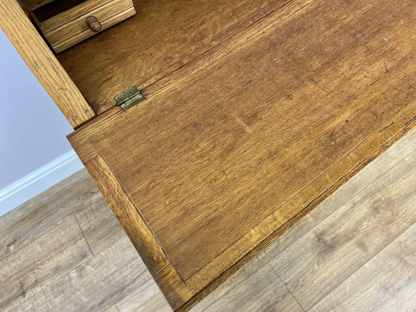 Secretaire Writing Desk Vintage French Louis Oak Rare Bureaux Cabinet LOT 6319
