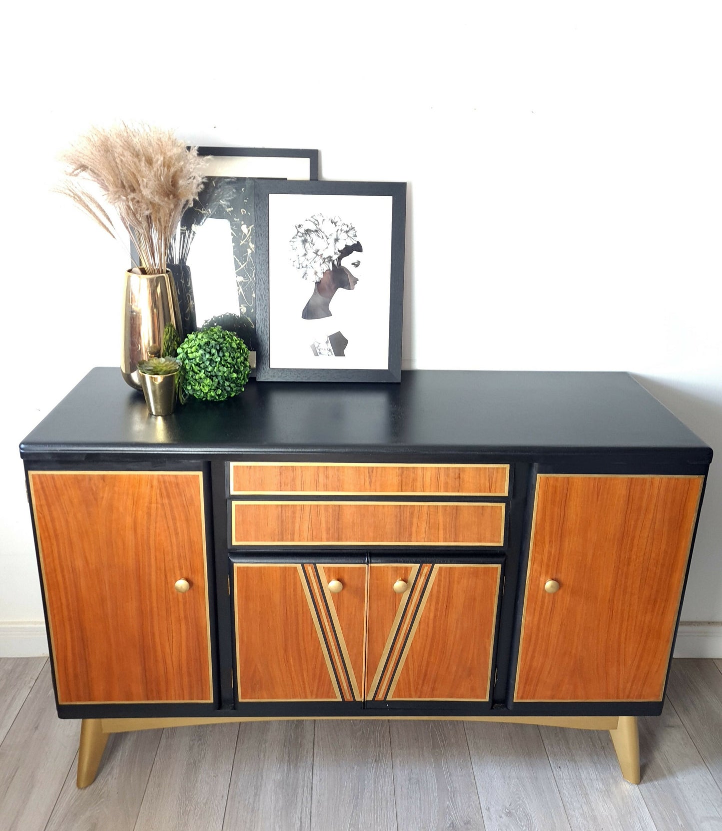 Nathan black cocktail cabinet, sideboard