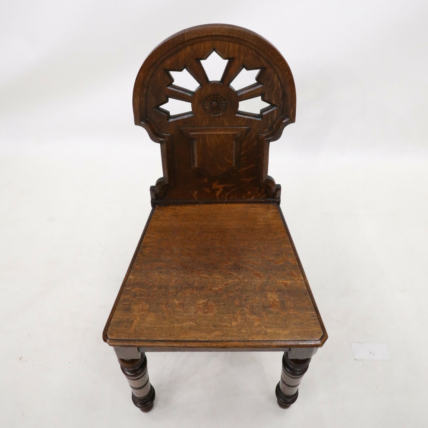 Carved Antique William IV Hall/Bedroom Chair Quartersawn Oak FREE Delivery. SBR9796/1211D