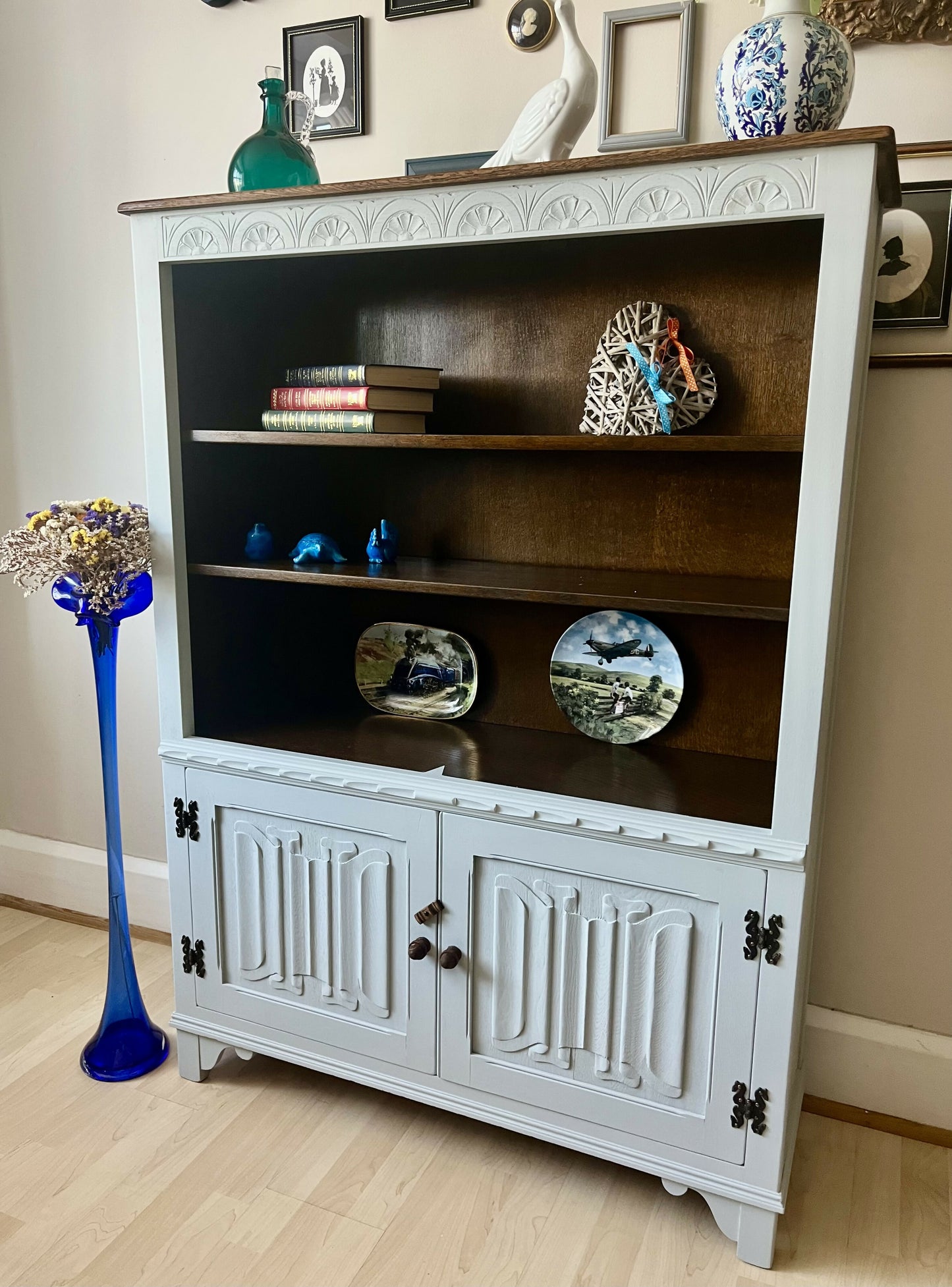 Vintage Jaycee Oak, Cabinet, Bookcase, Display