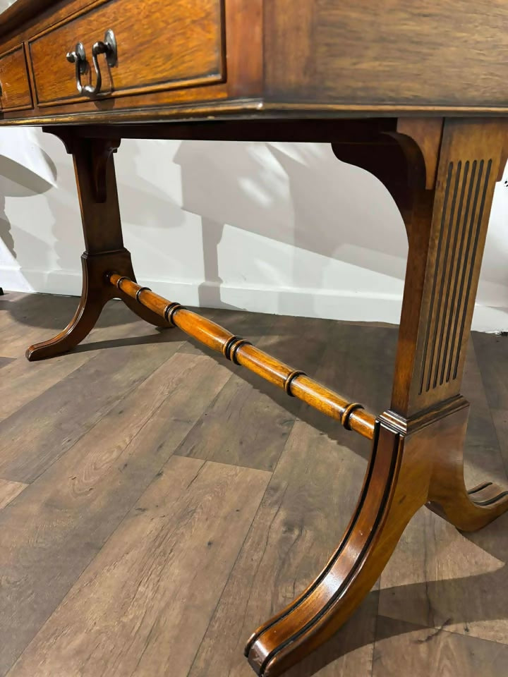 Reproduction Two Drawer Mahogany Side Table