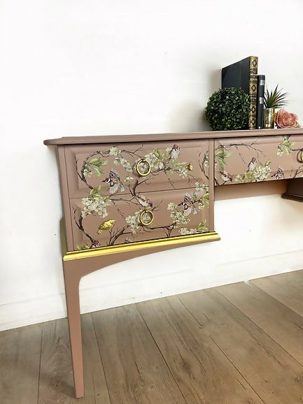 Pink and Gold Stag Desk/Dressing Table