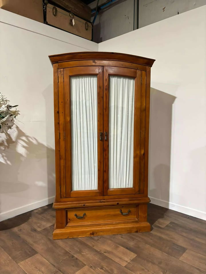 Contemporary Pine Double Wardrobe