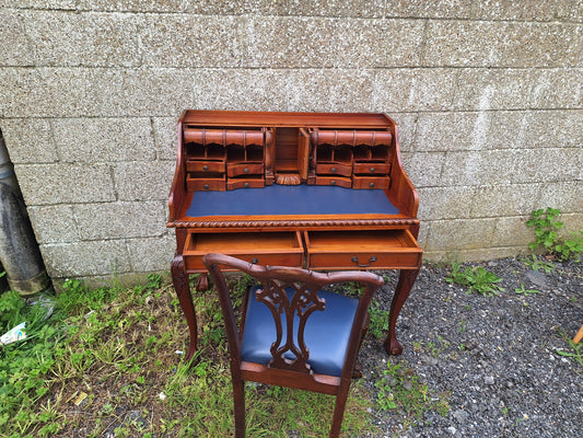 Repro Chippendale desk and chair
