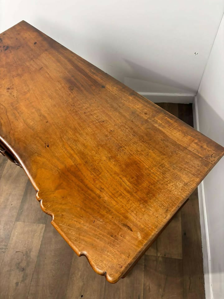 Art Deco Mahogany Serpentine Writing Desk