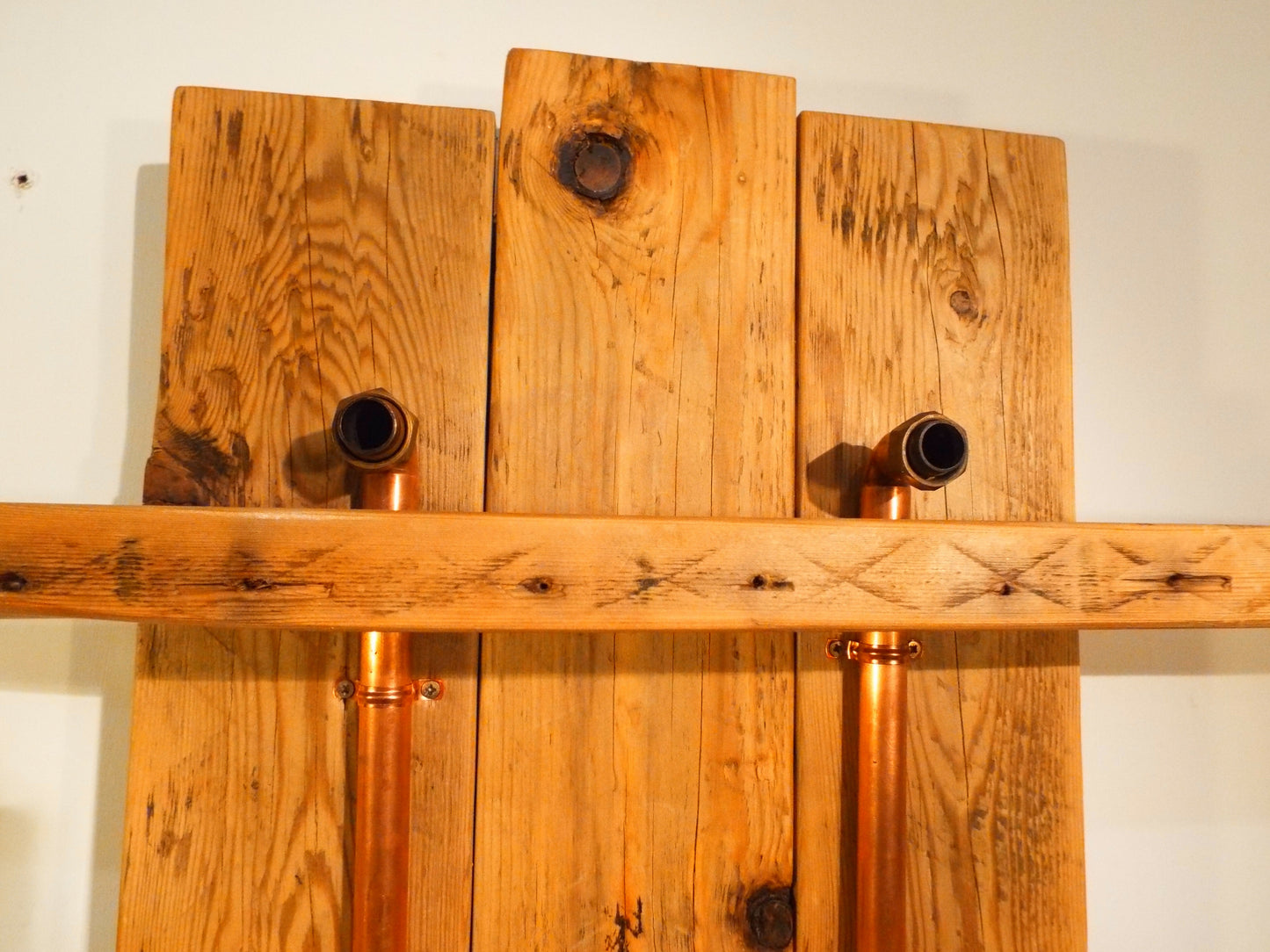 Upcycled pine handmade shelves