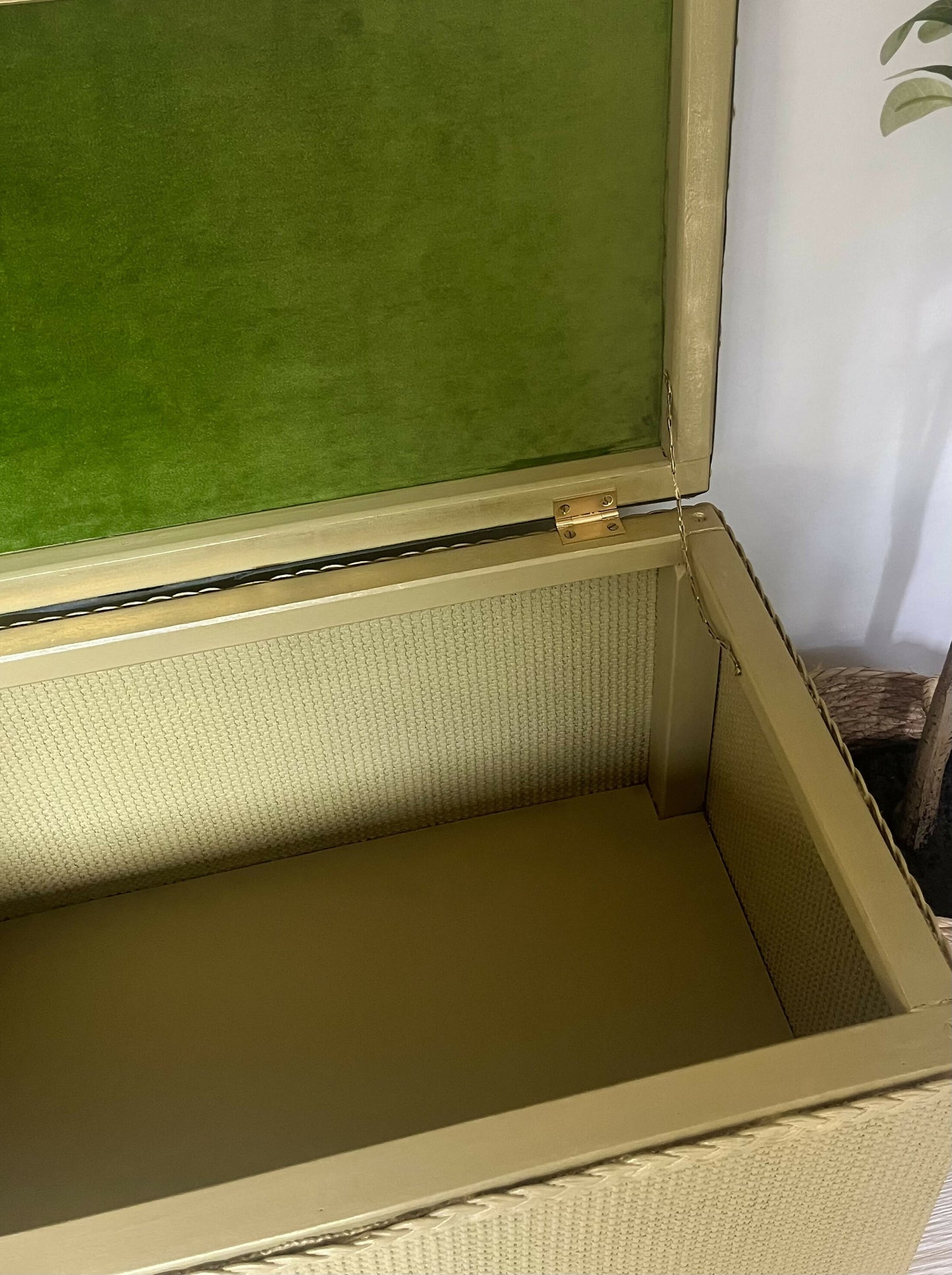 Lloyd Style Loom Wicker Chair and matching Blanket Box