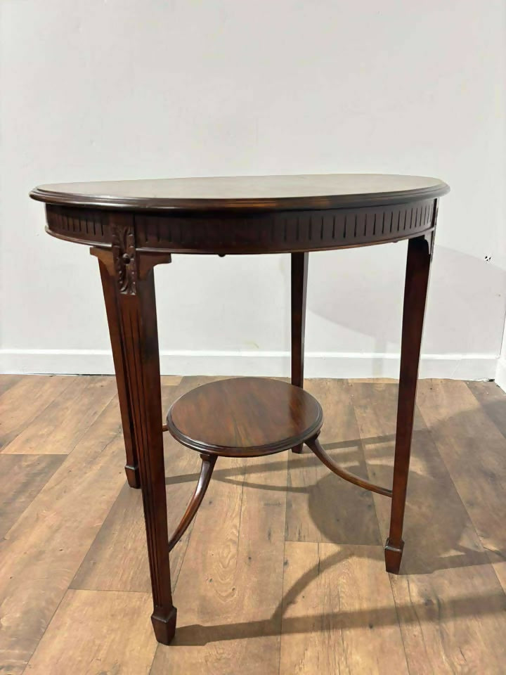 Edwardian Mahogany Circular Window Table