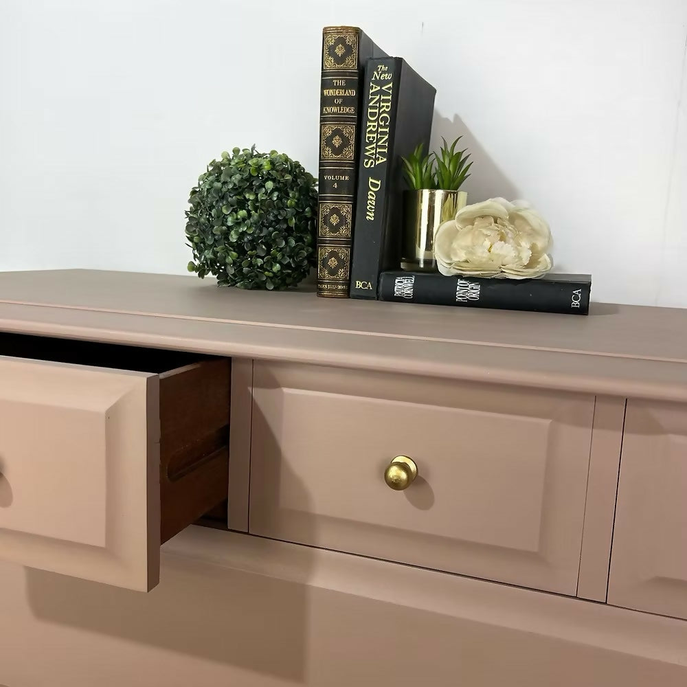 Pink and Gold Stag 4 over 2 Chest of Drawers