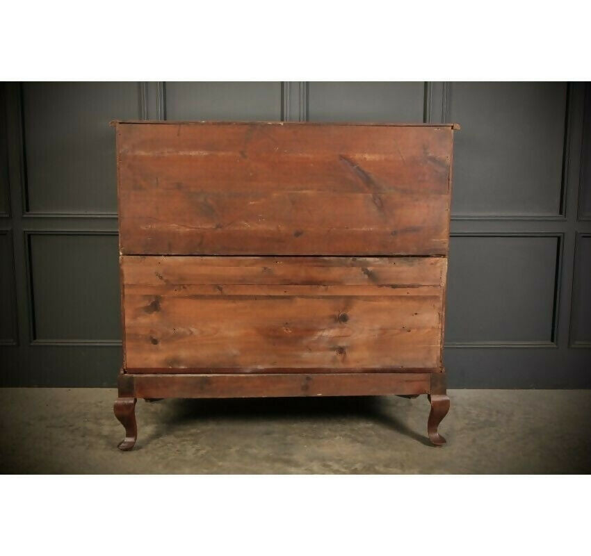 Large Walnut Serpentine Shaped Vintage Chest of Drawers