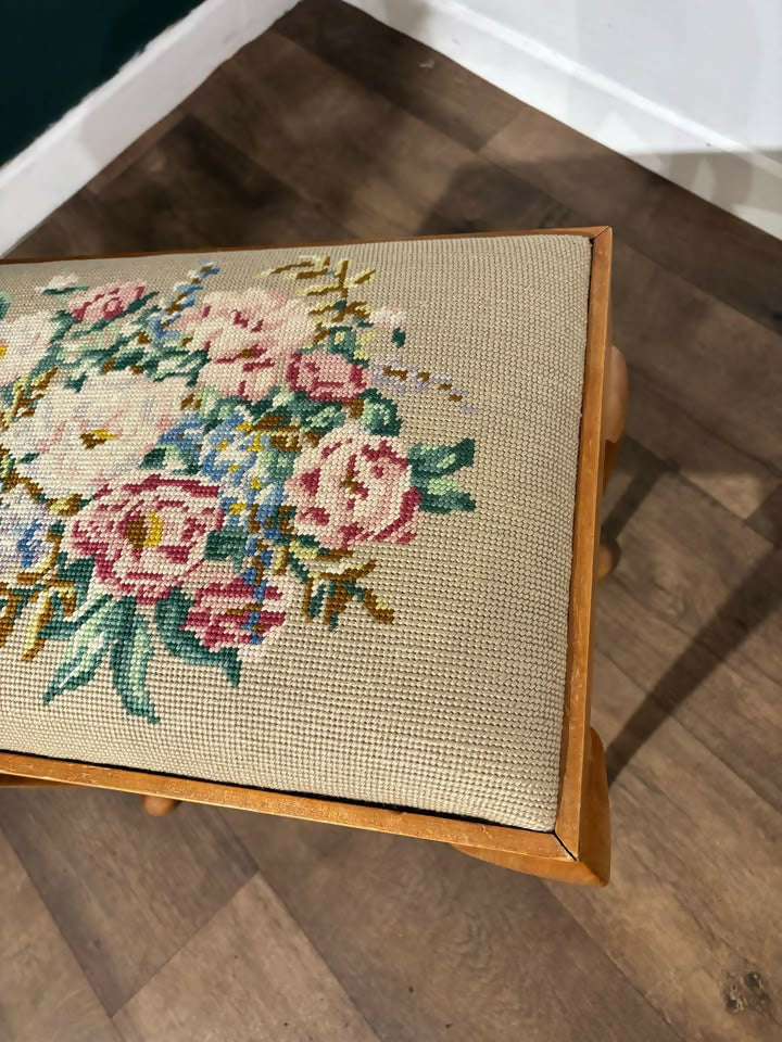 Vintage Embroidered Stool3