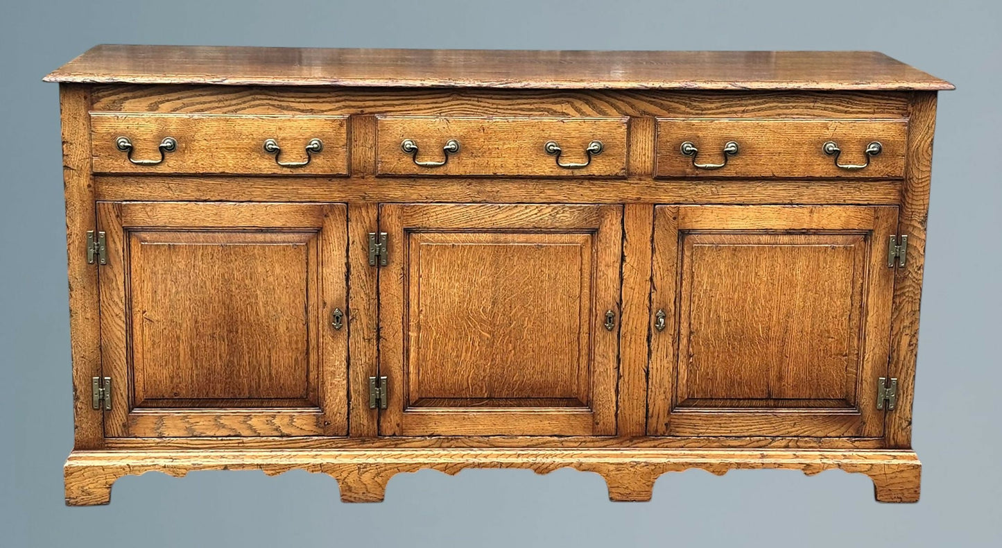 Good Quality Oak Glazed Bookcase