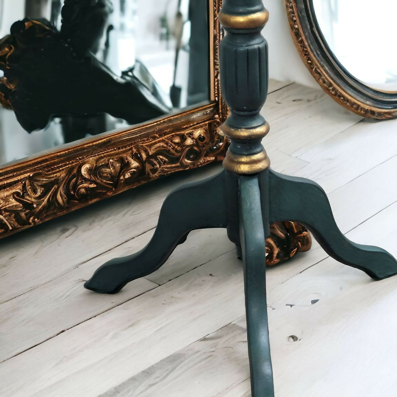 Green upcycled vintage plant stand-SOLD OUT!