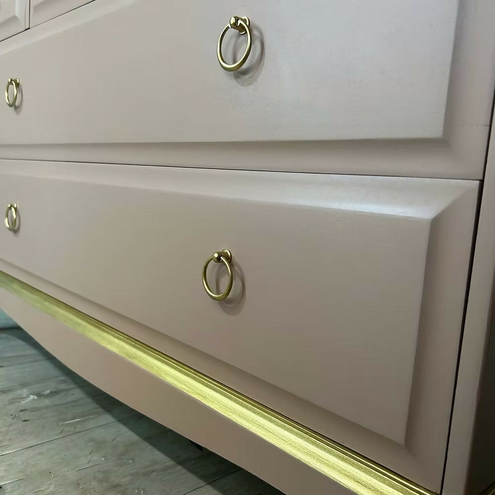 Pink and Gold Stag 4 over 2 Chest of Drawers
