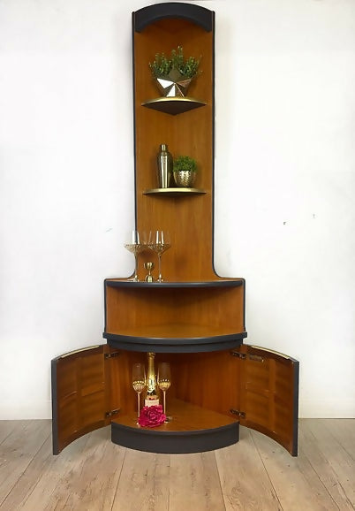 Nathan Corner Unit in Blue and Gold