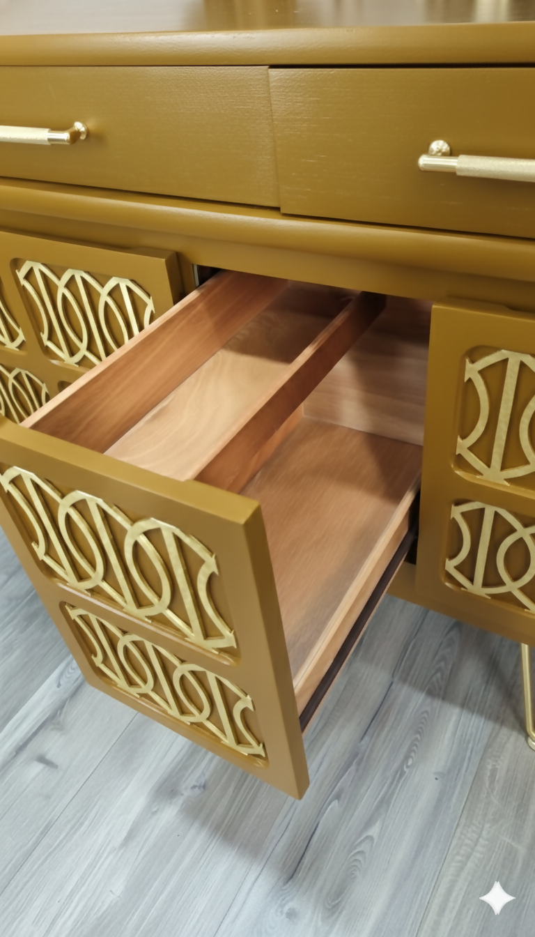 MADE TO ORDER- Midcentury Nathan Teak mustard sideboard