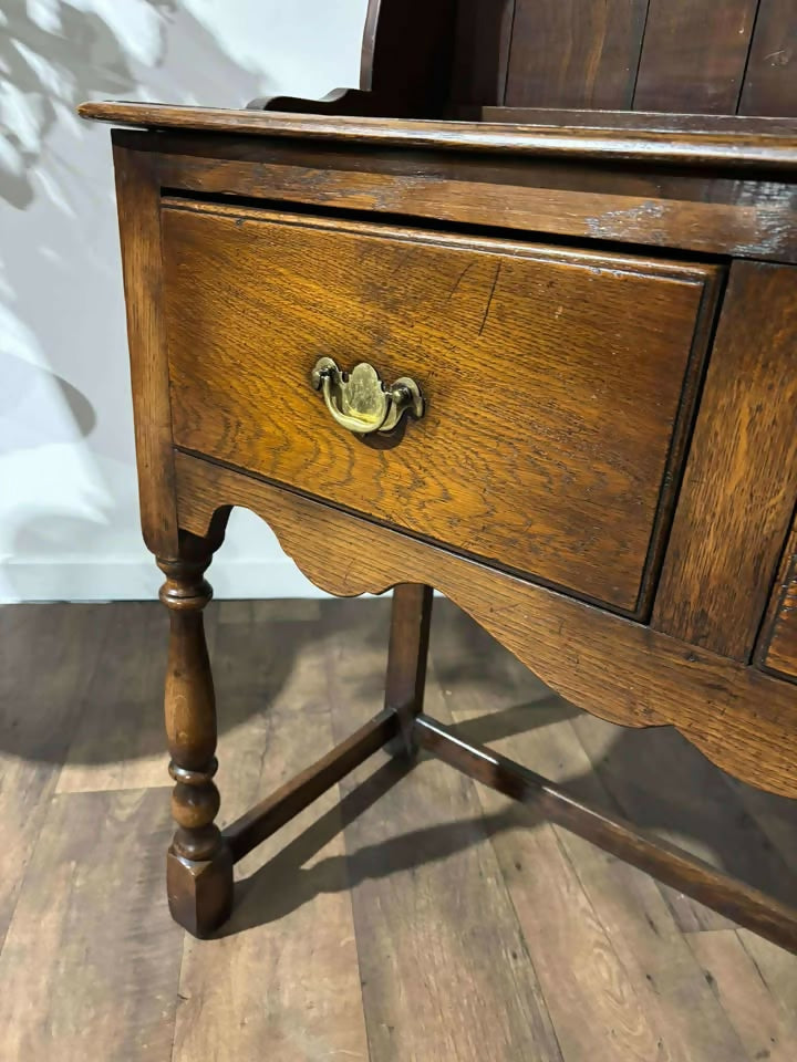 Vintage Oak Dresser on Turned Supports