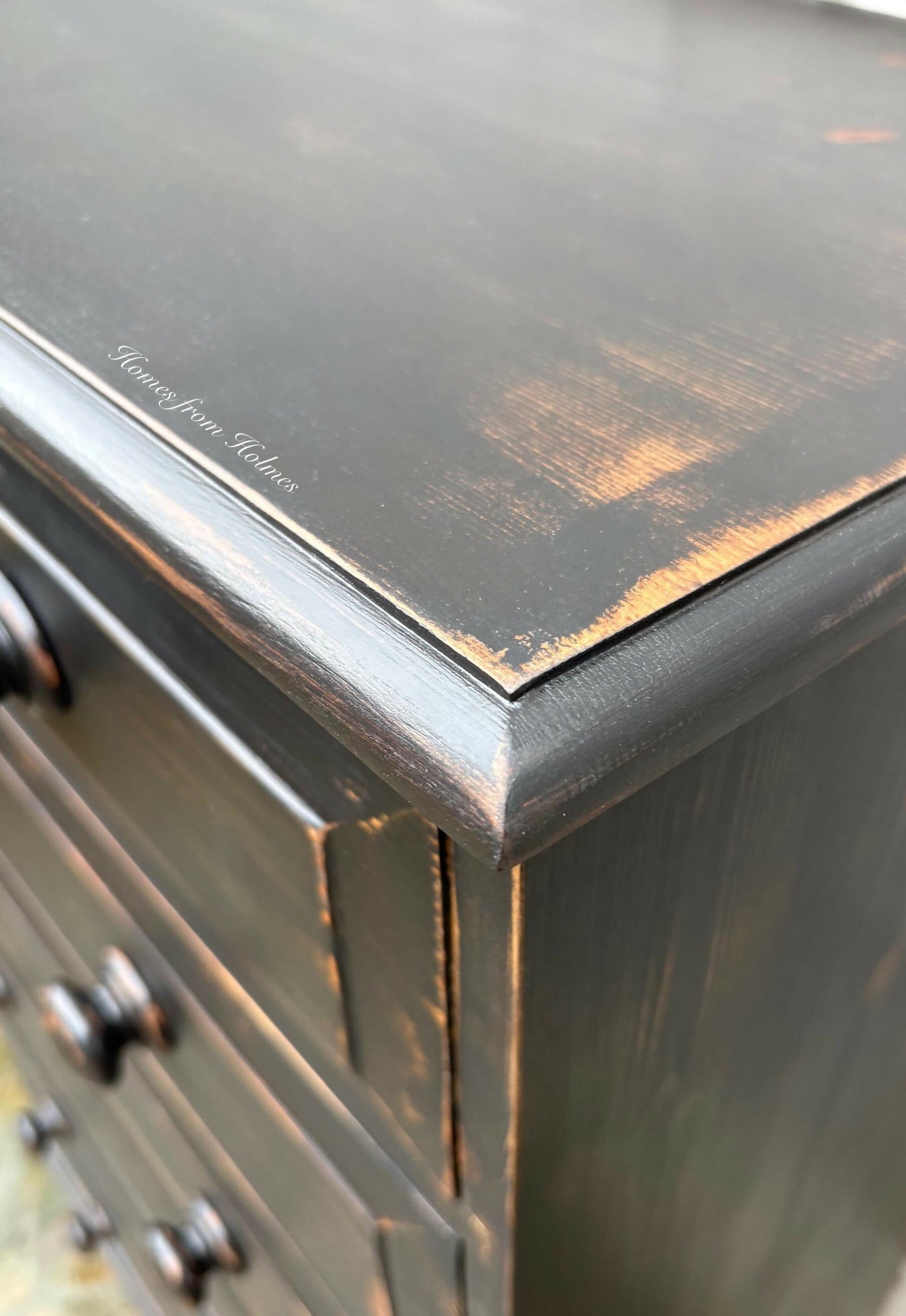 Solid pine handmade chest of drawers / industrial drawers / rustic drawers / farmhouse drawers / black drawers / aged chest of drawers /