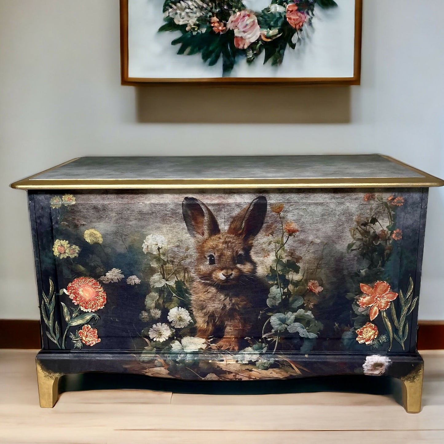 Vintage Stag Blanket Box