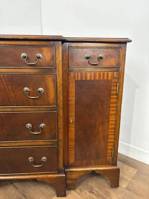Reproduction Mahogany Crossbanded Breakfront Sideboard