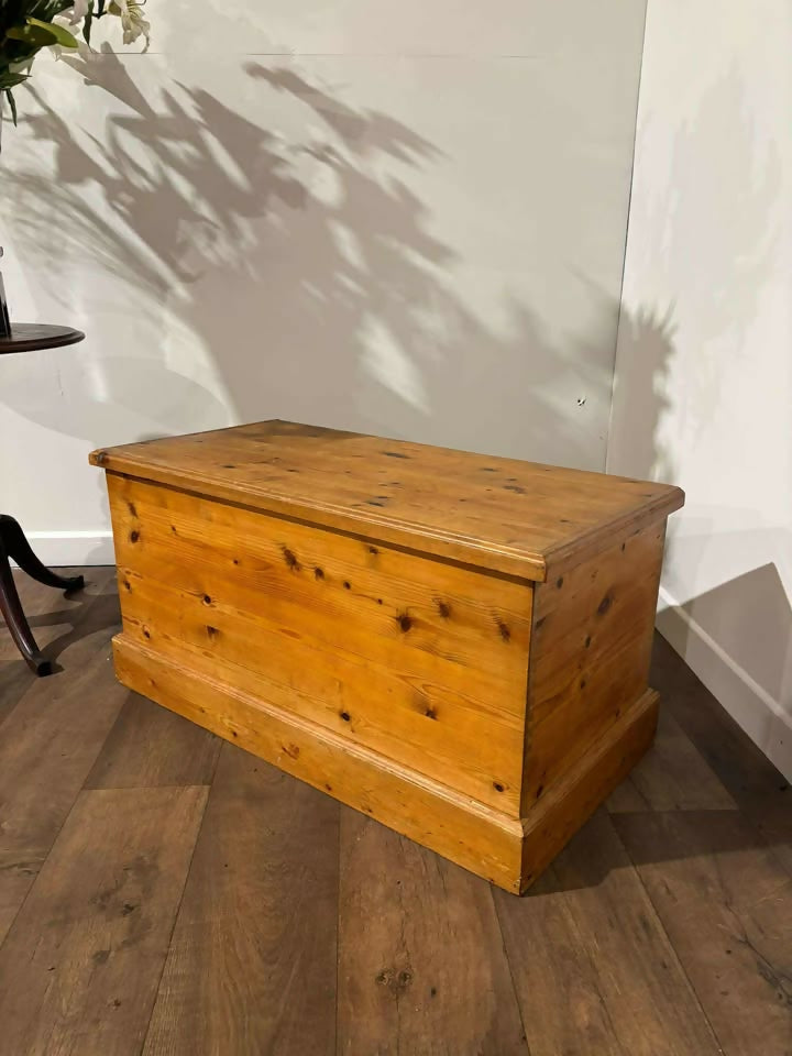 Rustic Stripped Pine Blanket Box