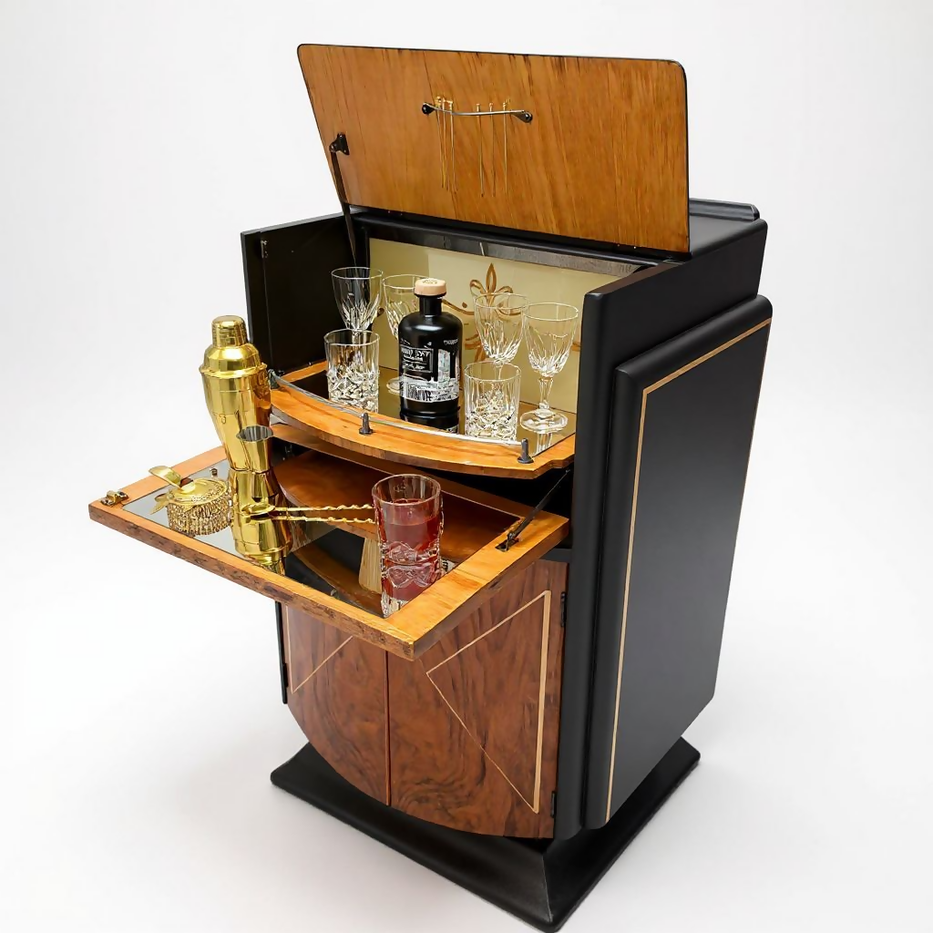 Art Deco Heron Drinks Cabinet