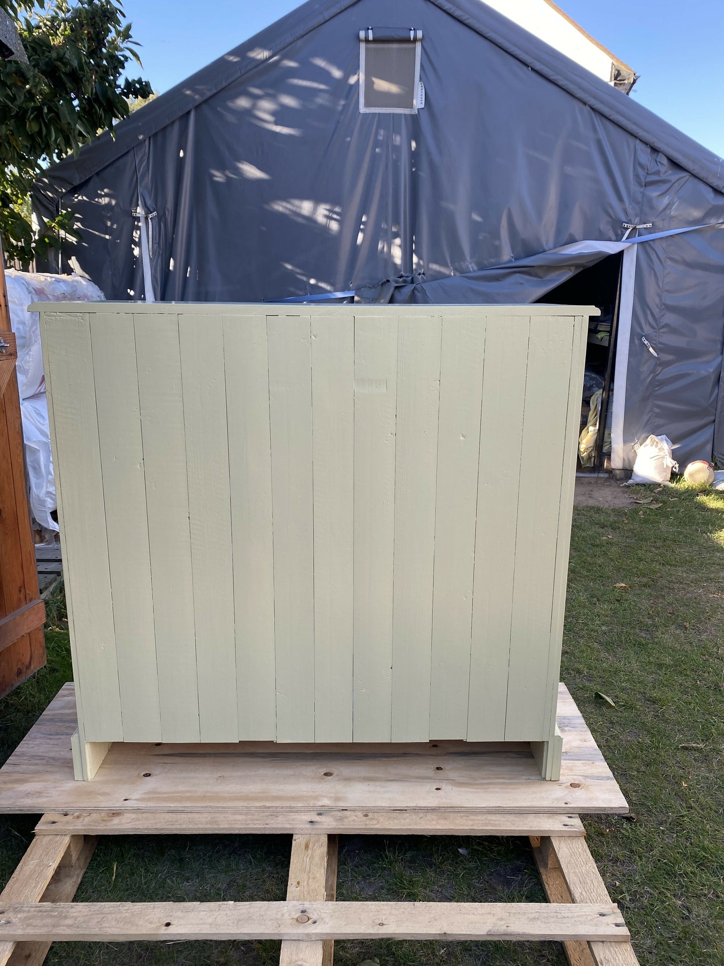 Vintage Chest of Drawers in Muted Pink & Apple Green