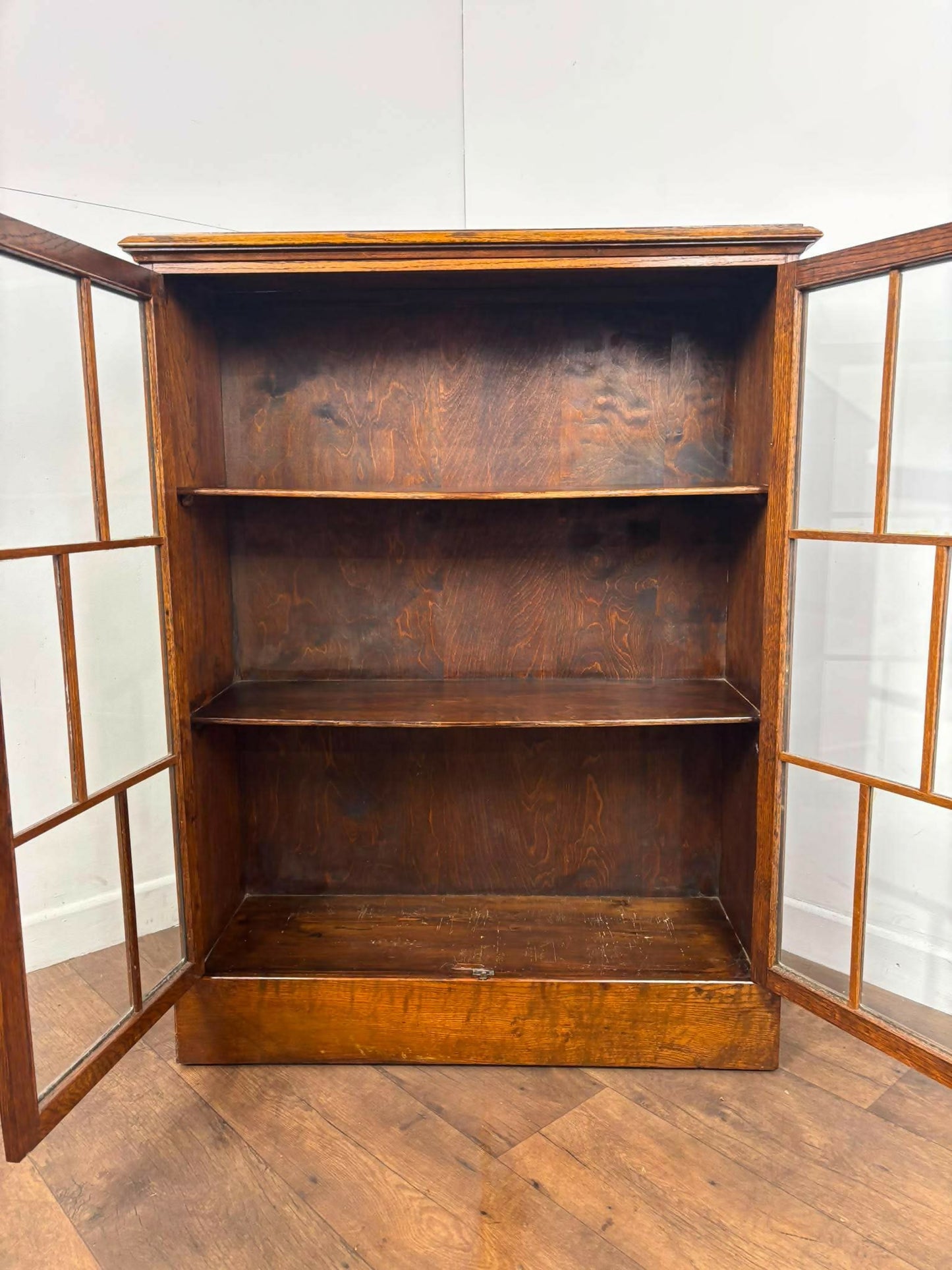 Arts & Crafts / Liberty & Co. Influenced Oak Glazed Bookcase