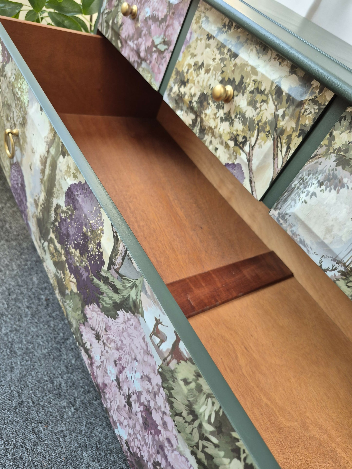 Decoupaged Stag chest of drawers