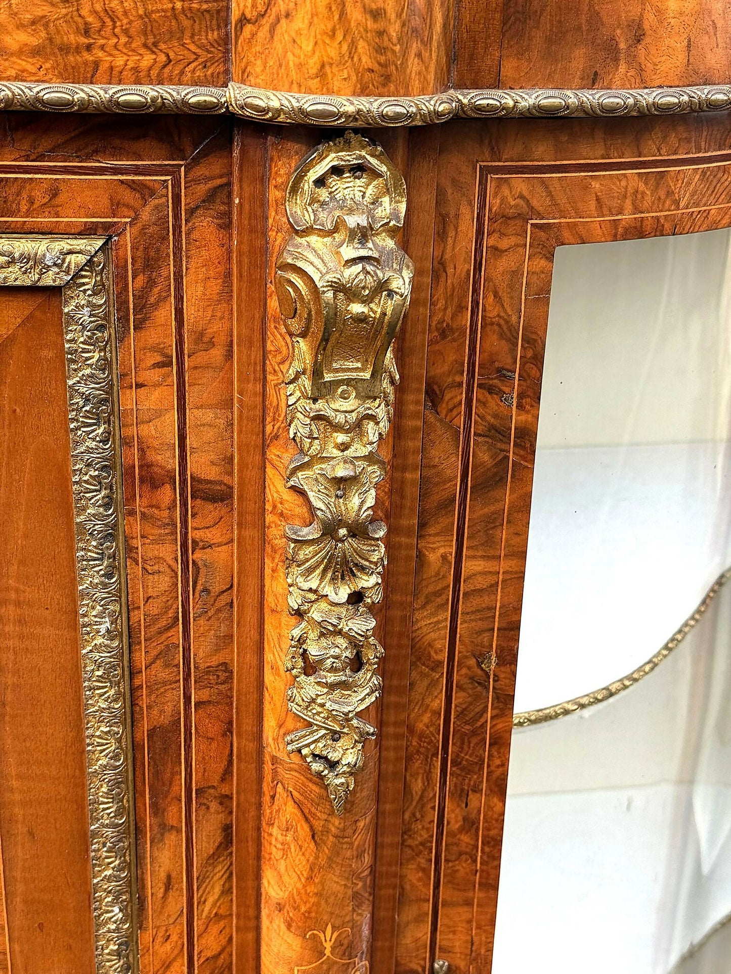 Victorian Inlaid Walnut Credenza