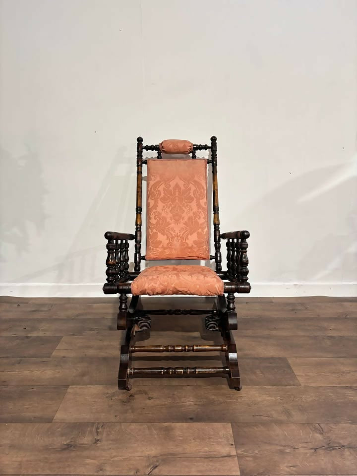 Victorian Upholstered American Style Rocking Chair