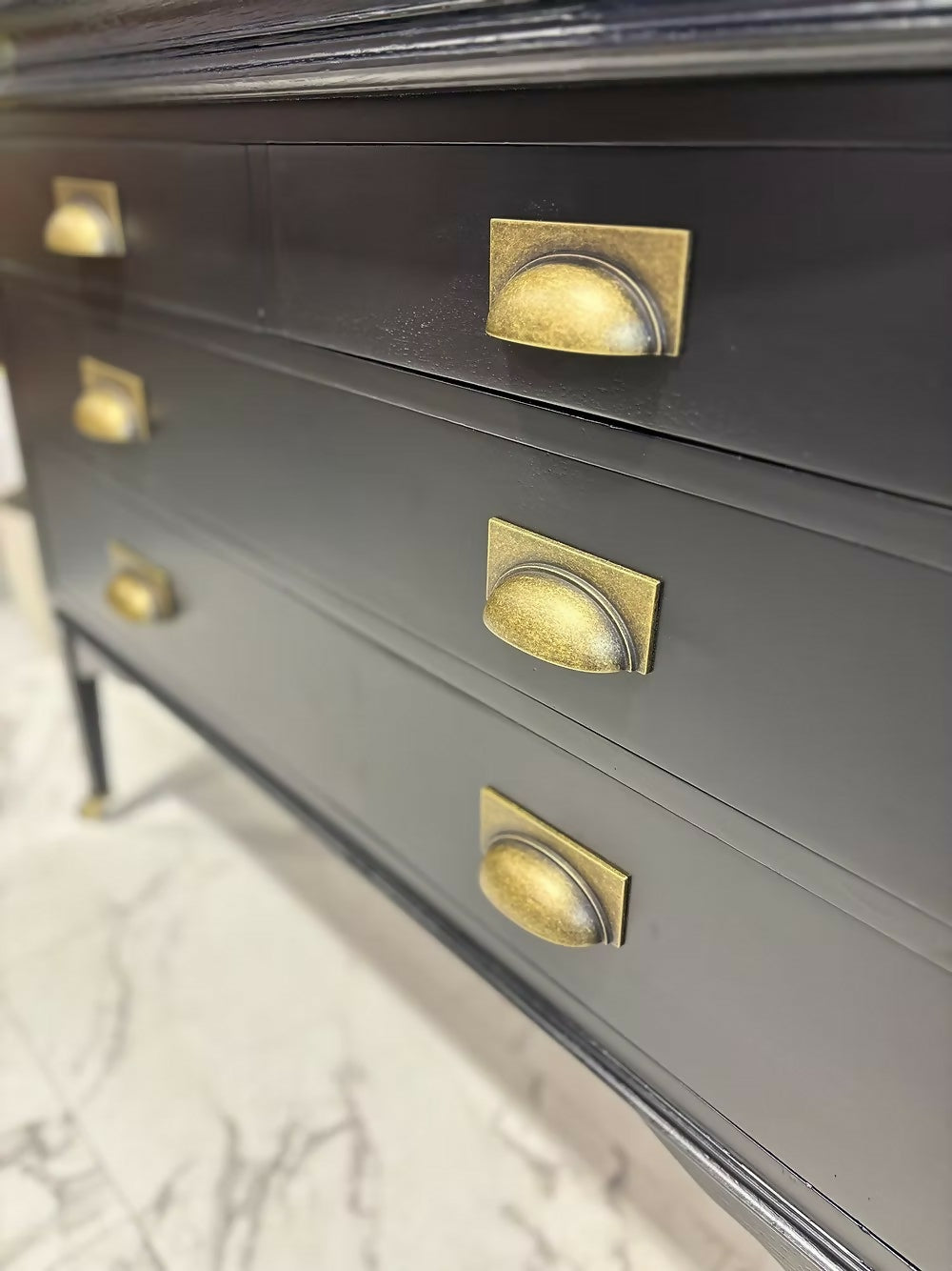 Black Vintage Bathroom Vanity Unit