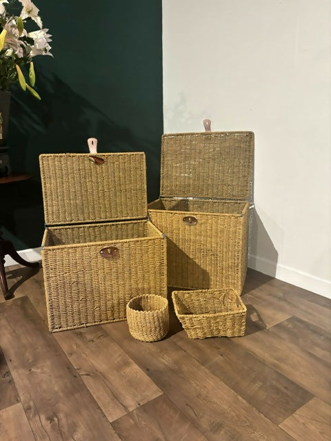 Two Matching Seagrass Storage Baskets1