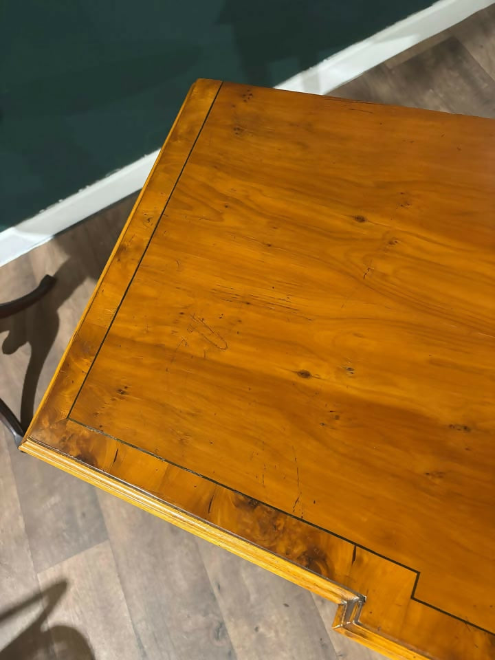 Reproduction Yew Wood Breakfront Console Table7