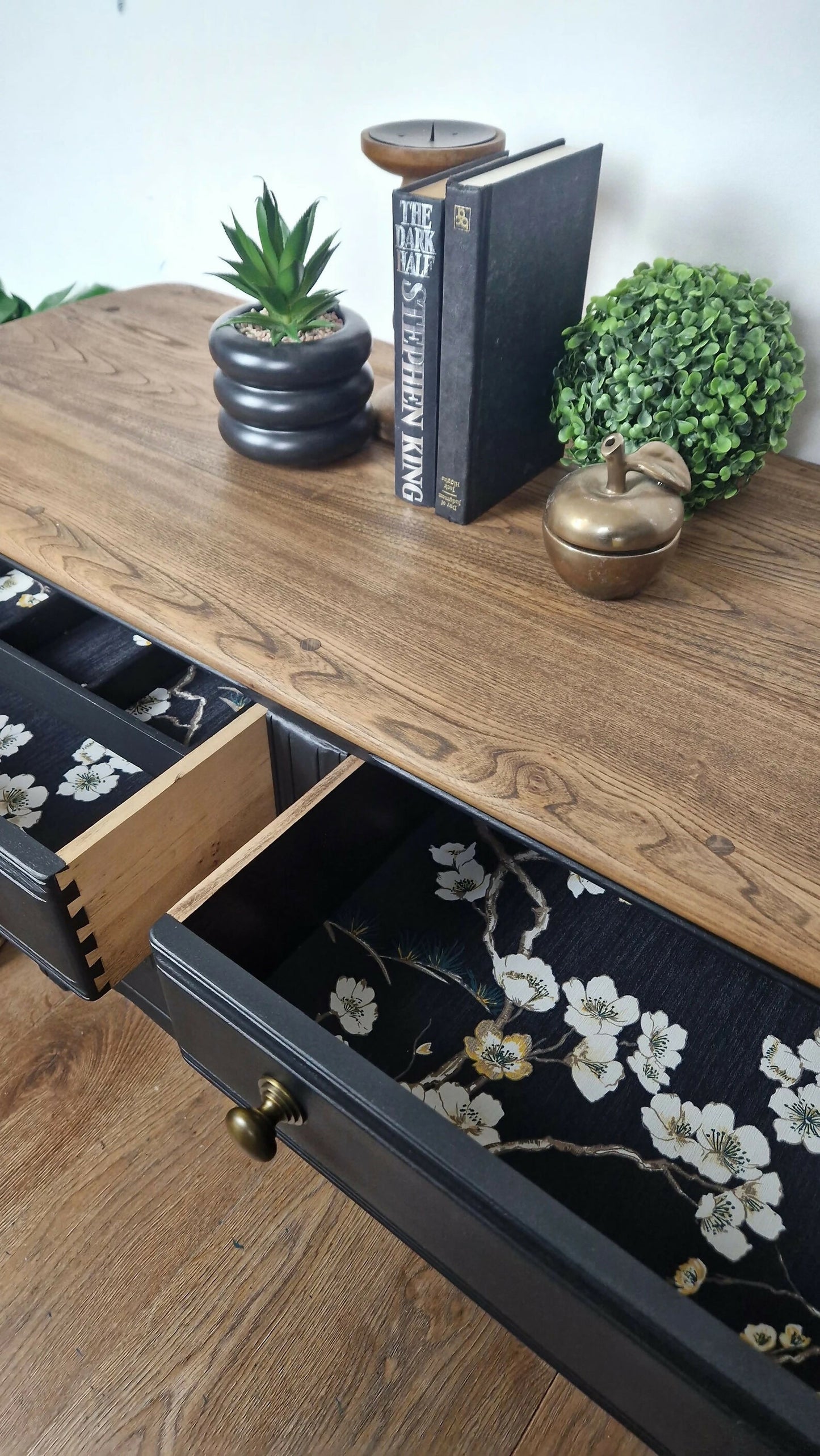 Ercol sideboard painted in black