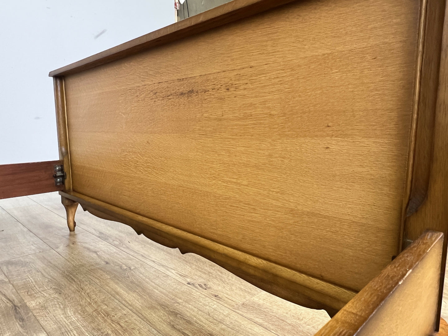 Bed Vintage French Louis XVI Style Double Frame Carved Headboard LOT 6391