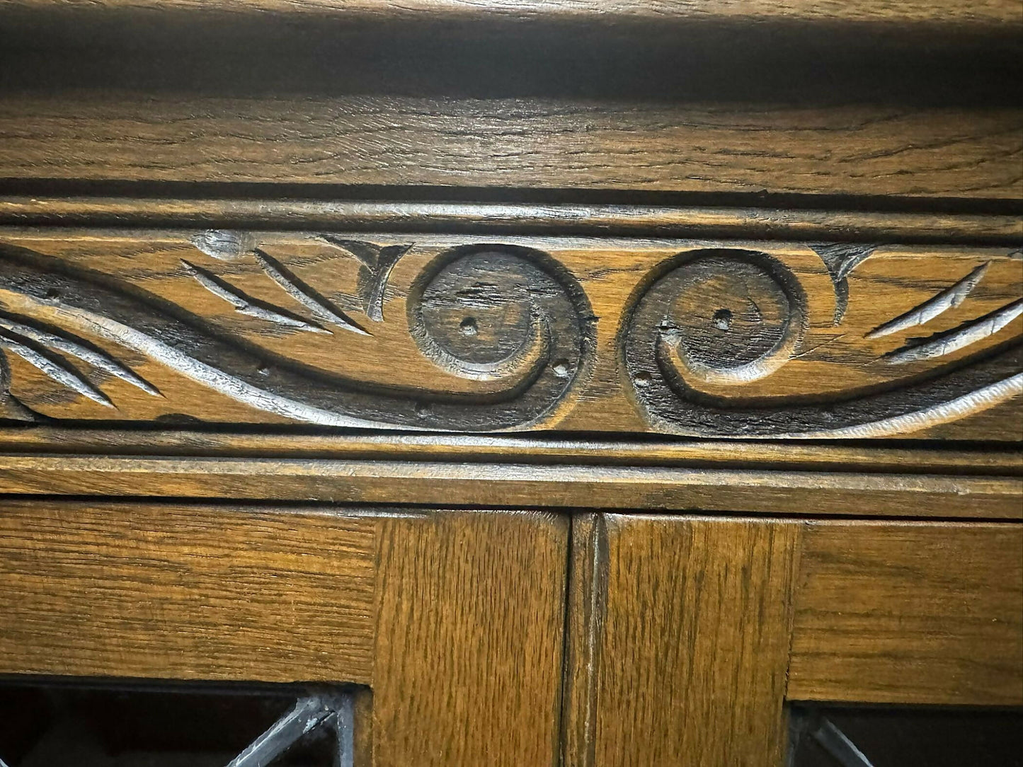 Wood Bros Old Charm Light Oak Bookcase / Display Cabinet