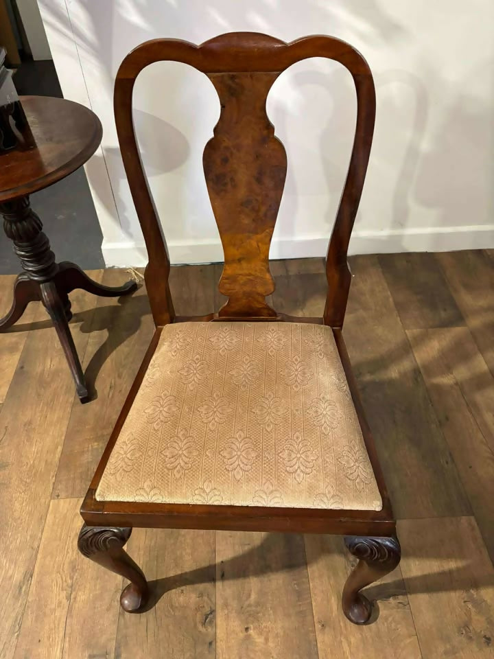 Set Of Four Georgian Style Walnut Dining Chairs