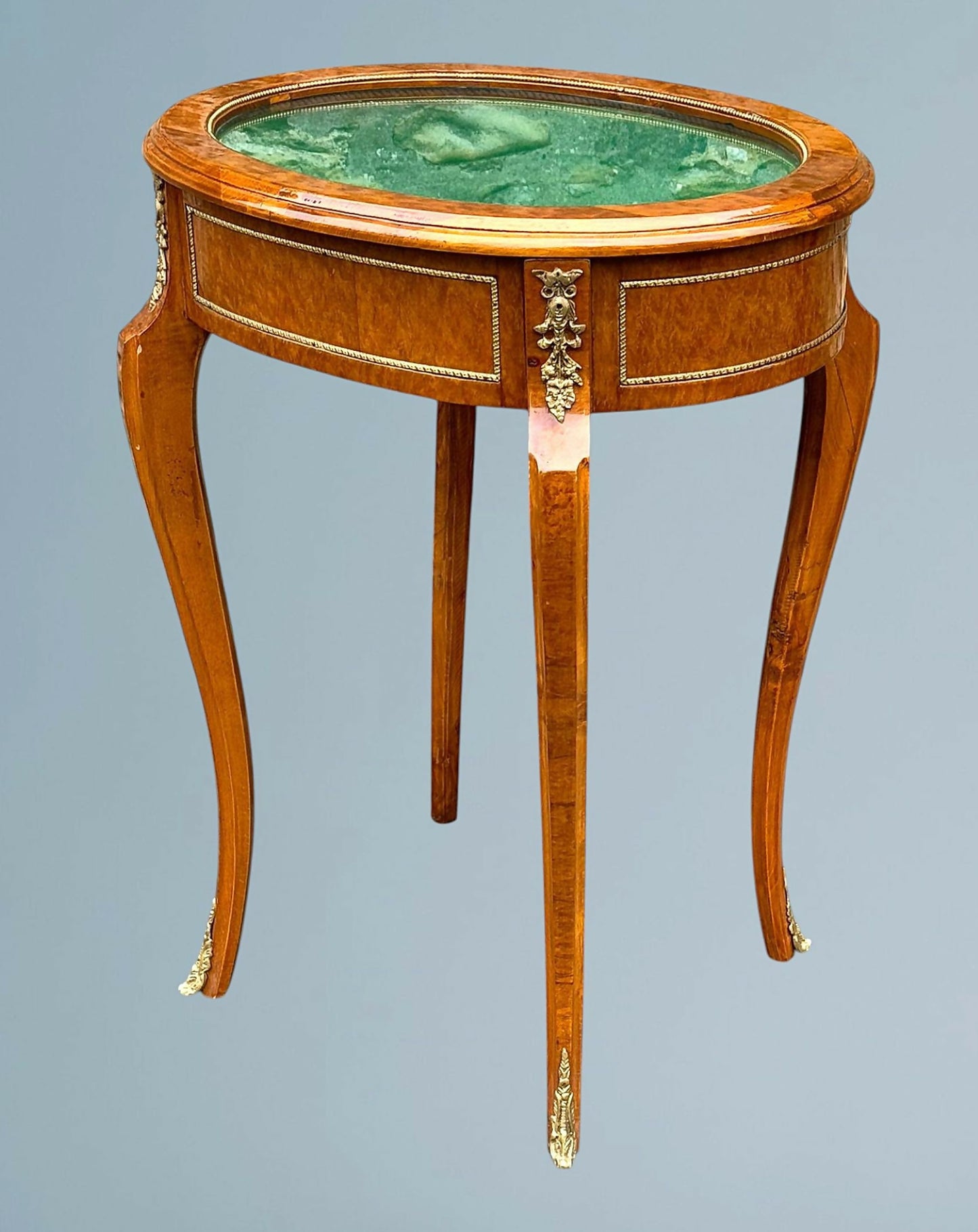 Walnut and Gilt Metal Bijouterie Table